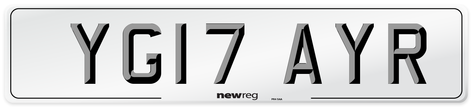 YG17 AYR Number Plate from New Reg